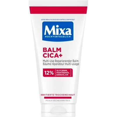 Mixa repairender Balm für Körper und Gesicht, für sehr trockene Haut Mit 12% Glycerin, Panthenol, Squalan , Multi Use Handcreme, Lippenpflege, für Babys, Kindern, Erwachsenen, Cica +, 1 x 50ml Mixa repairender Balm für Körper und Gesicht, für sehr trockene Haut Mit 12% Glycerin, Panthenol, Squalan , Multi Use Handcreme, Lippenpflege, für Babys, Kindern, Erwachsenen, Cica +, 1 x 50ml