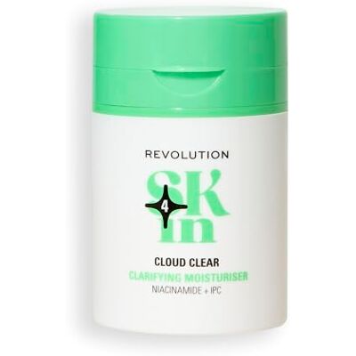 Revolution Skincare London Revolution SKin, Cloudy Clear Clarifying Moisturiser, Leichte Feuchtigkeitscreme mit Niacinamid, Vegan und Tierversuchsfrei, 50ml Revolution Skincare London Revolution SKin, Cloudy Clear Clarifying Moisturiser, Leichte Feuchtigkeitscreme mit Niacinamid, Vegan und Tierversuchsfrei, 50ml