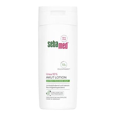 Sebamed Urea 10% Akut Lotion extrem trockene Haut 200 ml, spendet 72 Stunden Feuchtigkeit, juckreizlindernd und intensiv feuchtigkeitsspendend, Bodylotion für Damen und Herren Sebamed Urea 10% Akut Lotion extrem trockene Haut 200 ml, spendet 72 Stunden Feuchtigkeit, juckreizlindernd und intensiv feuchtigkeitsspendend, Bodylotion für Damen und Herren