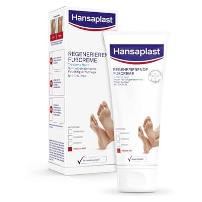 Beiersdorf Hansaplast Regenerierende Fußcreme (100 ml), Fußpflege mit Urea für trockene und raue Füße, Feuchtigkeitscreme schützt vor Hornhautbildung Beiersdorf Hansaplast Regenerierende Fußcreme (100 ml), Fußpflege mit Urea für trockene und raue Füße, Feuchtigkeitscreme schützt vor Hornhautbildung