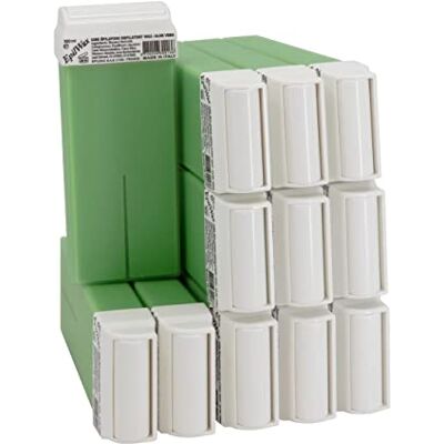 EpilWax Wachspatronen Set mit 12 Aloe Vera Warmwachspatronen zur Haarentfernung Enthaarungswachs 100 ml Roll-on Nachfüller EpilWax Wachspatronen Set mit 12 Aloe Vera Warmwachspatronen zur Haarentfernung Enthaarungswachs 100 ml Roll-on Nachfüller