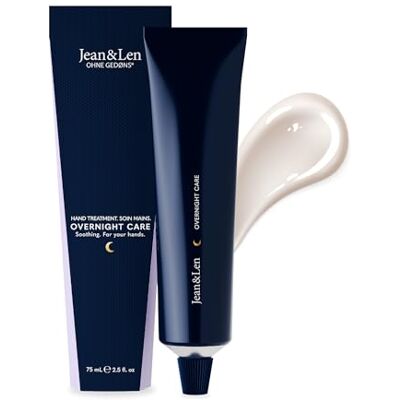 Jean & Len Night Handcreme Relax & Restore, für trockene und strapazierte Hände, mit Peptid & pflanzlichem Kollagen, vegane Handpflege für die Nacht, ohne Parabene & Silikone, 75 ml Jean & Len Night Handcreme Relax & Restore, für trockene und strapazierte Hände, mit Peptid & pflanzlichem Kollagen, vegane Handpflege für die Nacht, ohne Parabene & Silikone, 75 ml
