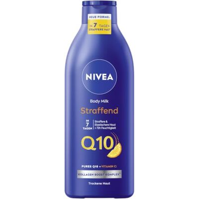 Beiersdorf NIVEA Q10 Straffende Body Milk, Lotion für straffere Haut & verbesserte Elastizität in 7 Tagen, Körpercreme mit purem Q10, Vitamin C & angenehmen Orangenduft (400 ml) Beiersdorf NIVEA Q10 Straffende Body Milk, Lotion für straffere Haut & verbesserte Elastizität in 7 Tagen, Körpercreme mit purem Q10, Vitamin C & angenehmen Orangenduft (400 ml)
