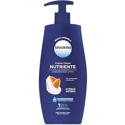 Leocrema Pflegende Körpercreme mit Mandelöl und Panthenol und Hydra 3 Skin Serum, Feuchtigkeit für 72 Stunden, schnell einziehend, für trockene Haut, 500 ml Leocrema Pflegende Körpercreme mit Mandelöl und Panthenol und Hydra 3 Skin Serum, Feuchtigkeit für 72 Stunden, schnell einziehend, für trockene Haut, 500 ml