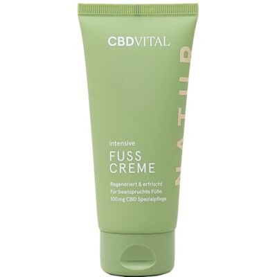 CBDVITAL by VITRASAN CBD Fußcreme für trockene & beanspruchte Füße Mit Cannabidiol, Aloe Vera, Urea, Salbei, Rosmarin, Jojoba-, Mandelöl, Vitamin E, Allantoin und Panthenol Bio-Naturkosmetik 100 ml CBDVITAL by VITRASAN CBD Fußcreme für trockene & beanspruchte Füße Mit Cannabidiol, Aloe Vera, Urea, Salbei, Rosmarin, Jojoba-, Mandelöl, Vitamin E, Allantoin und Panthenol Bio-Naturkosmetik 100 ml
