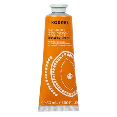 KORRES MANDARIN NEROLI Handcreme, intensiv pflegende Handcreme mit Süßmandelöl, frischer Mandarinenduft mit Neroli, silikon- & parabenfrei, für unterwegs, ideal für trockene Hände, 50 ml KORRES MANDARIN NEROLI Handcreme, intensiv pflegende Handcreme mit Süßmandelöl, frischer Mandarinenduft mit Neroli, silikon- & parabenfrei, für unterwegs, ideal für trockene Hände, 50 ml