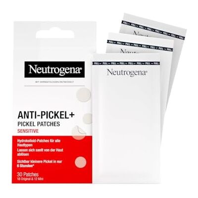 Neutrogena ANTI-PICKEL+ Pickel Patches Sensitive, 1 x 30 Stk Hydrokolloid-Technologie, reduziert Unreinheiten, schützt vor Pickelmalen, für empfindliche Haut Neutrogena ANTI-PICKEL+ Pickel Patches Sensitive, 1 x 30 Stk Hydrokolloid-Technologie, reduziert Unreinheiten, schützt vor Pickelmalen, für empfindliche Haut