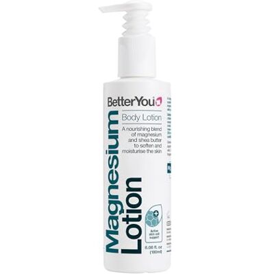 BetterYou Magnesium-Körperlotion, pflegende Mischung aus natürlichem transdermalem Zechstein-Magnesium und Sheabutter, um die Haut weich zu machen und mit Feuchtigkeit zu versorgen,ohne Palmöl, 180 ml BetterYou Magnesium-Körperlotion, pflegende Mischung aus natürlichem transdermalem Zechstein-Magnesium und Sheabutter, um die Haut weich zu machen und mit Feuchtigkeit zu versorgen,ohne Palmöl, 180 ml