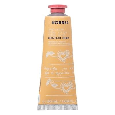 KORRES MOUNTAIN HONEY Handcreme, nährende Handcreme mit Süßmandelöl, warmer Honigduft, silikon- & parabenfrei, intensive Pflege für trockene Hände, praktische Größe für unterwegs, 50 ml KORRES MOUNTAIN HONEY Handcreme, nährende Handcreme mit Süßmandelöl, warmer Honigduft, silikon- & parabenfrei, intensive Pflege für trockene Hände, praktische Größe für unterwegs, 50 ml