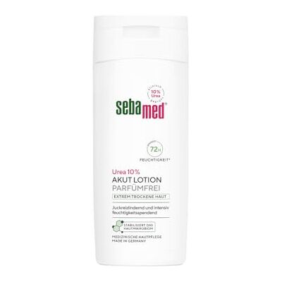 Sebamed Urea 10% Akut Lotion Parfümfrei extrem trockene Haut 200 ml, spendet 72 Stunden Feuchtigkeit, juckreizlindernd und intensiv feuchtigkeitsspendend, ohne Parfüm Sebamed Urea 10% Akut Lotion Parfümfrei extrem trockene Haut 200 ml, spendet 72 Stunden Feuchtigkeit, juckreizlindernd und intensiv feuchtigkeitsspendend, ohne Parfüm