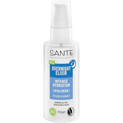 Sante Naturkosmetik Overnight Elixir Intense Hydration 75 ml mit Hyaluron & Bio-Aloe Vera feuchtigkeitsspendend Leave-In-Pflege für trockenes Haar vegan & bio Sante Naturkosmetik Overnight Elixir Intense Hydration 75 ml mit Hyaluron & Bio-Aloe Vera feuchtigkeitsspendend Leave-In-Pflege für trockenes Haar vegan & bio