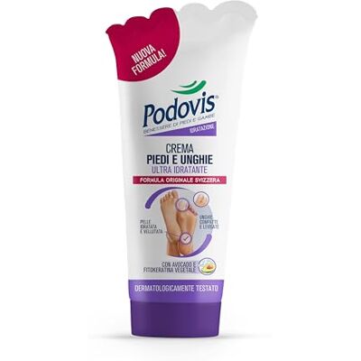 Podovis , Fuß- und Nagelcreme – feuchtigkeitsspendende Fußcreme, nährt die Haut und hält die Elastizität, macht den Rand der Nägel glatt und geschliffen, Format Travel 50 ml, blau, Einheitsgröße Podovis , Fuß- und Nagelcreme – feuchtigkeitsspendende Fußcreme, nährt die Haut und hält die Elastizität, macht den Rand der Nägel glatt und geschliffen, Format Travel 50 ml, blau, Einheitsgröße