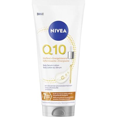Beiersdorf NIVEA Body Q10 Straffend + Energisierend Body Serum-Lotion, straffende Body Lotion mit purem Q10, Vitamin C und Hyaluronsäure, Körpercreme für ein energiegeladenes Hautgefühl (200 ml) Beiersdorf NIVEA Body Q10 Straffend + Energisierend Body Serum-Lotion, straffende Body Lotion mit purem Q10, Vitamin C und Hyaluronsäure, Körpercreme für ein energiegeladenes Hautgefühl (200 ml)