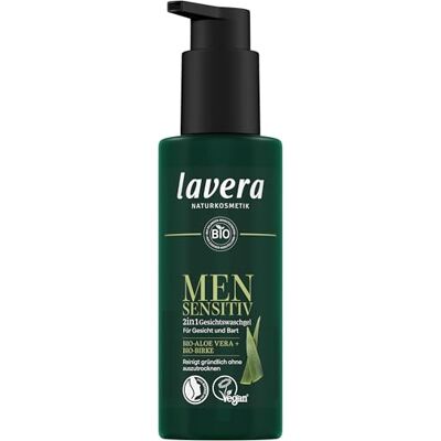 lavera Men sensitive 2in1 Gesichtswaschgel feuchtigkeitsspendend Reinigung ohne Austrocknen für empfindliche Haut vegan Naturkosmetik 150 ml lavera Men sensitive 2in1 Gesichtswaschgel feuchtigkeitsspendend Reinigung ohne Austrocknen für empfindliche Haut vegan Naturkosmetik 150 ml