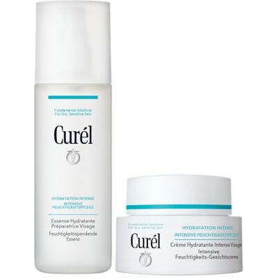 Curel Curél Vorteilsset Intensive Feuchtigkeitspflege Inhalt: Feuchtigkeitsspendende Essenz, 150 ml + Gesichtspflege Creme, 40 g Mit Ceramiden Für trockene, empfindliche Haut Curel Curél Vorteilsset Intensive Feuchtigkeitspflege Inhalt: Feuchtigkeitsspendende Essenz, 150 ml + Gesichtspflege Creme, 40 g Mit Ceramiden Für trockene, empfindliche Haut