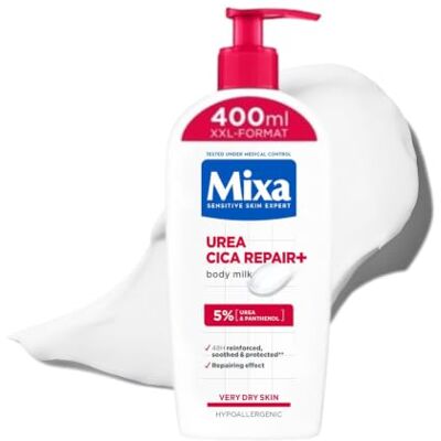 Mixa XXL Urea intensive, reparierende Bodylotion, für sehr trockene Haut Mit 5% Urea & Panthenol, Handcreme, zur Vorbeugung von Rötungen, Spannungsgefühlen und Juckreiz, Cica Repair + , 1 x 400ml Mixa XXL Urea intensive, reparierende Bodylotion, für sehr trockene Haut Mit 5% Urea & Panthenol, Handcreme, zur Vorbeugung von Rötungen, Spannungsgefühlen und Juckreiz, Cica Repair + , 1 x 400ml