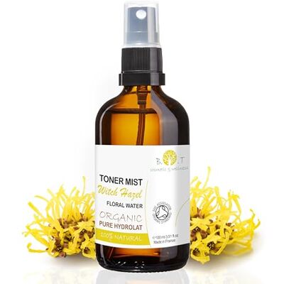 B.O.T cosmetic & wellness Bio-Hamamelisblütenwasser Hydrolat Gesichts-, Körper- und Haarwasser Natürlicher Make-up-Entferner Basis für Naturkosmetik, Klar, 1 l B.O.T cosmetic & wellness Bio-Hamamelisblütenwasser Hydrolat Gesichts-, Körper- und Haarwasser Natürlicher Make-up-Entferner Basis für Naturkosmetik, Klar, 1 l