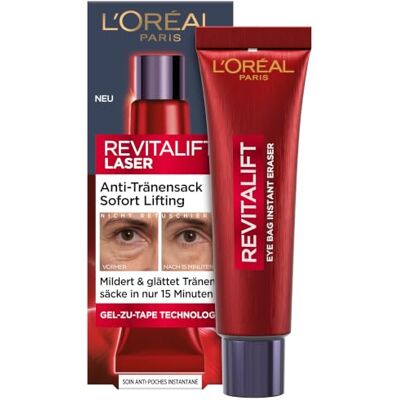L'Oreal Paris L'Oréal Paris Anti-Tränensack Sofort Lifting – Effektiv gegen Tränensäcke, Fältchen und Schwellungen – strafft und glättet in nur 15 Minuten – Revitalift Laser, Anti-Eye Bag, Anti-Aging, 1 x 15 ml L'Oreal Paris L'Oréal Paris Anti-Tränensack Sofort Lifting – Effektiv gegen Tränensäcke, Fältchen und Schwellungen – strafft und glättet in nur 15 Minuten – Revitalift Laser, Anti-Eye Bag, Anti-Aging, 1 x 15 ml