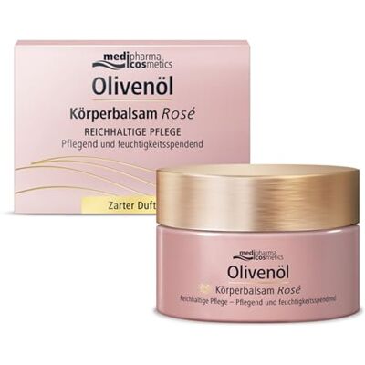 Medipharma Cosmetics Olivenöl Körperbalsam Rosé spendet intensive Feuchtigkeit für trockene & empfindliche Haut mit Rosenduft von Medipharma Cosmetics Olivenöl Körperbalsam Rosé spendet intensive Feuchtigkeit für trockene & empfindliche Haut mit Rosenduft von