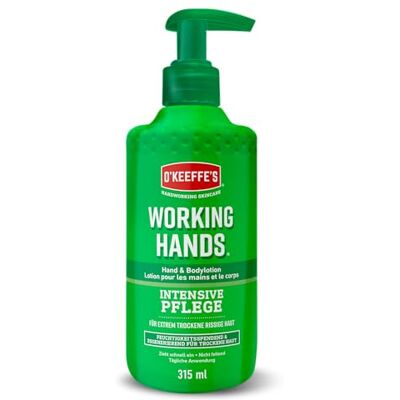 O’Keeffe’s O'Keeffe's Working Hands Hand & Bodylotion, 315 ml – Für empfindliche Haut geeignet Spendet Feuchtigkeit, regeneriert und pflegt trockene, rissige Haut O’Keeffe’s O'Keeffe's Working Hands Hand & Bodylotion, 315 ml – Für empfindliche Haut geeignet Spendet Feuchtigkeit, regeneriert und pflegt trockene, rissige Haut