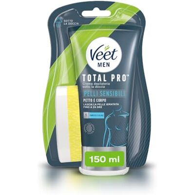 Veet Men Haarentfernungscreme für Herren unter der Dusche für Brust und Körper für empfindliche Haut, dermatologisch getestet, 150 ml Veet Men Haarentfernungscreme für Herren unter der Dusche für Brust und Körper für empfindliche Haut, dermatologisch getestet, 150 ml