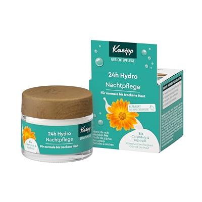 Kneipp 24h Hydro Nachtpflege Gesichtscreme mit Bio Calendula & Vitamin E Für normale bis trockene Haut vegan 50ml Kneipp 24h Hydro Nachtpflege Gesichtscreme mit Bio Calendula & Vitamin E Für normale bis trockene Haut vegan 50ml