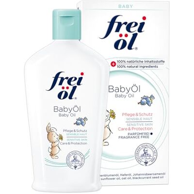 frei öl BabyÖl, essbar, 100% natürliche Inhaltsstoffe; begleitend bei Neurodermitis (Babys, Kinder, Erwachsene), parfümfrei, schützt vor Wundwerden, von Hebammen empfohlen, vegan, 140 ml frei öl BabyÖl, essbar, 100% natürliche Inhaltsstoffe; begleitend bei Neurodermitis (Babys, Kinder, Erwachsene), parfümfrei, schützt vor Wundwerden, von Hebammen empfohlen, vegan, 140 ml