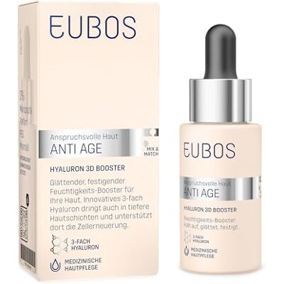EUBOS ANTI AGE Hyaluron 3D Booster 30ml Aqua-Gel zur Intensivpflege gegen Falten, Für anspruchsvolle Haut, Strafft revitalisiert die Haut, Mit 3-facher Hyaluronsäure EUBOS ANTI AGE Hyaluron 3D Booster 30ml Aqua-Gel zur Intensivpflege gegen Falten, Für anspruchsvolle Haut, Strafft revitalisiert die Haut, Mit 3-facher Hyaluronsäure