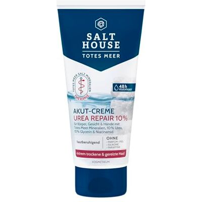 Salthouse Totes Meer Therapie Akut-Creme Urea Repair 10%, feuchtigkeitsspendende Inhaltsstoffe zur effizienten Hautberuhigung, für extrem trockene Haut,100ml Salthouse Totes Meer Therapie Akut-Creme Urea Repair 10%, feuchtigkeitsspendende Inhaltsstoffe zur effizienten Hautberuhigung, für extrem trockene Haut,100ml