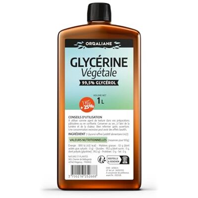 Orgaliane Glycerin, pflanzlich, 1,25 kg, 100% pflanzlich Orgaliane Glycerin, pflanzlich, 1,25 kg, 100% pflanzlich