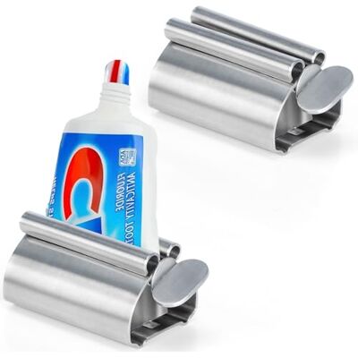 Zivacate Tubenquetscher, Zahnpasta Tubenausdrücker Edelstahl 2er-Pack, Quetscher als Zahnpastahalter Ständer, geeignet für Zahnpasta, Ölfarbe, Handcreme oder Salbe Zivacate Tubenquetscher, Zahnpasta Tubenausdrücker Edelstahl 2er-Pack, Quetscher als Zahnpastahalter Ständer, geeignet für Zahnpasta, Ölfarbe, Handcreme oder Salbe