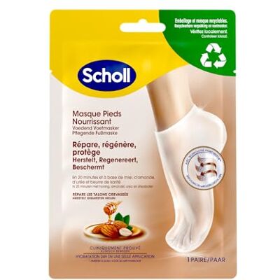 Dr. Scholl's Scholl Fußmaske mit Mandel und Honig für trockene Haut, in 20 Minuten, feuchtigkeitsspendend, nicht fettend und einfach zu verwenden, recycelbare Masken und Verpackung, 1 Paar Dr. Scholl's Scholl Fußmaske mit Mandel und Honig für trockene Haut, in 20 Minuten, feuchtigkeitsspendend, nicht fettend und einfach zu verwenden, recycelbare Masken und Verpackung, 1 Paar