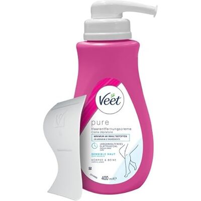 Veet PURE Haarentfernungscreme Haarentfernung für Körper & Beine 1 x 400 ml Veet PURE Haarentfernungscreme Haarentfernung für Körper & Beine 1 x 400 ml
