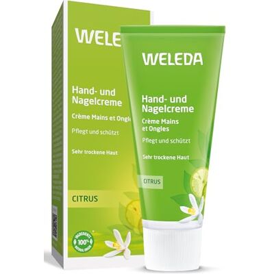 WELEDA Bio Handcreme Citrus 2in1 Naturkosmetik Handpflege / Nagelpflege Creme für trockene Hände & brüchige Nägel, Nachhaltige Unisex Feuchtigkeitscreme mit Zitrone & Litsea Cubeba Duft (1x50ml) WELEDA Bio Handcreme Citrus 2in1 Naturkosmetik Handpflege / Nagelpflege Creme für trockene Hände & brüchige Nägel, Nachhaltige Unisex Feuchtigkeitscreme mit Zitrone & Litsea Cubeba Duft (1x50ml)