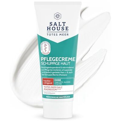 Salthouse Totes Meer Pflegecreme für trockene, schuppige und gerötete Haut mit Totes Meer Salz Magnesium, Urea & Glycerin auch bei Schuppenflechte geeignet, 75 ml Salthouse Totes Meer Pflegecreme für trockene, schuppige und gerötete Haut mit Totes Meer Salz Magnesium, Urea & Glycerin auch bei Schuppenflechte geeignet, 75 ml