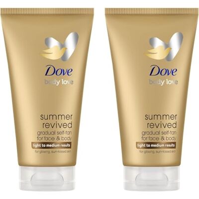 Dove Selbstbräunungslotion für Gesicht und Körper Summer Revived, 2 x 75 ml Dove Selbstbräunungslotion für Gesicht und Körper Summer Revived, 2 x 75 ml