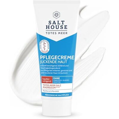 Salthouse Totes Meer Pflegecreme bei gereizter, sehr trockener Haut mit Juckreiz mit Totes Meer Magnesium, Panthenol & Mandelöl wie etwa bei Neurodermitis und Psoriasis (Schuppenflechte), 75 ml Salthouse Totes Meer Pflegecreme bei gereizter, sehr trockener Haut mit Juckreiz mit Totes Meer Magnesium, Panthenol & Mandelöl wie etwa bei Neurodermitis und Psoriasis (Schuppenflechte), 75 ml