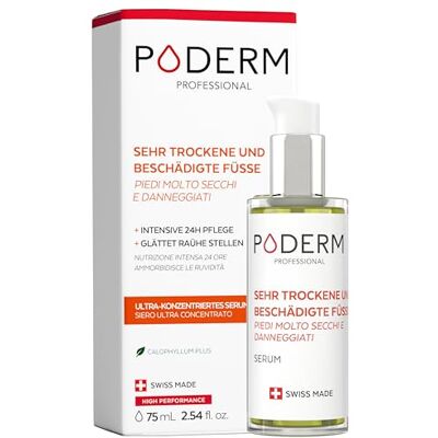 PODERM SEHR TROCKENE UND BESCHÄDIGTE FÜSSE Repariert und intensiv pflegt für 24 Stunden Sichtbar reparierte Füße in 7 Tagen 100% natürliche Inhaltsstoffe Fußpflege Swiss Made PODERM SEHR TROCKENE UND BESCHÄDIGTE FÜSSE Repariert und intensiv pflegt für 24 Stunden Sichtbar reparierte Füße in 7 Tagen 100% natürliche Inhaltsstoffe Fußpflege Swiss Made