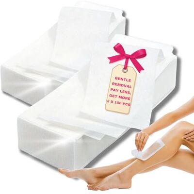 LALILL Wachsstreifen Haarentfernung 200 Stück für Gesicht, Körper und Intimbereich Vliesstreifen für Warmwachs, Kaltwachs, Sugaring Paste Wax Strips hautschonende & reißfeste (7x20 cm) LALILL Wachsstreifen Haarentfernung 200 Stück für Gesicht, Körper und Intimbereich Vliesstreifen für Warmwachs, Kaltwachs, Sugaring Paste Wax Strips hautschonende & reißfeste (7x20 cm)