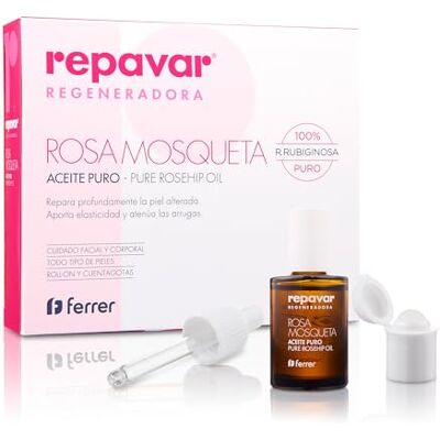 REPAVAR Regenerative Reines Hagebuttenöl 100% Kaltgepresst Regeniert Tiefgreifend Narben, Verbrennungen und Dehnungsstreifen Im Tropfpipette und Roll On Applikator -15 ml REPAVAR Regenerative Reines Hagebuttenöl 100% Kaltgepresst Regeniert Tiefgreifend Narben, Verbrennungen und Dehnungsstreifen Im Tropfpipette und Roll On Applikator -15 ml
