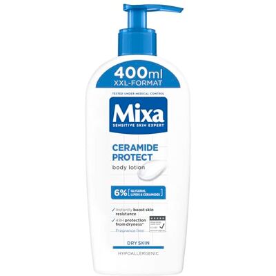 Mixa Hautstärkende Creme für sehr trockene und beanspruchte Haut, Feuchtigkeitsspendend, Pflege-Creme zum Schutz der Hautbarriere, Ceramide Protect, 400 ml Mixa Hautstärkende Creme für sehr trockene und beanspruchte Haut, Feuchtigkeitsspendend, Pflege-Creme zum Schutz der Hautbarriere, Ceramide Protect, 400 ml