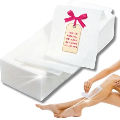 LALILL Wachsstreifen Haarentfernung 400 Stück für Gesicht, Körper und Intimbereich Vliesstreifen für Warmwachs, Kaltwachs, Sugaring Paste Wax Strips hautschonende & reißfeste (7x20 cm) LALILL Wachsstreifen Haarentfernung 400 Stück für Gesicht, Körper und Intimbereich Vliesstreifen für Warmwachs, Kaltwachs, Sugaring Paste Wax Strips hautschonende & reißfeste (7x20 cm)
