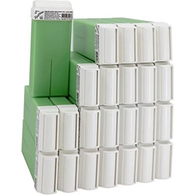 EpilWax Wachspatronen Set mit Warmwachspatronen zur Haarentfernung Enthaarungswachs 100 ml Roll-on Nachfüller (Aloe Vera, 24) EpilWax Wachspatronen Set mit Warmwachspatronen zur Haarentfernung Enthaarungswachs 100 ml Roll-on Nachfüller (Aloe Vera, 24)