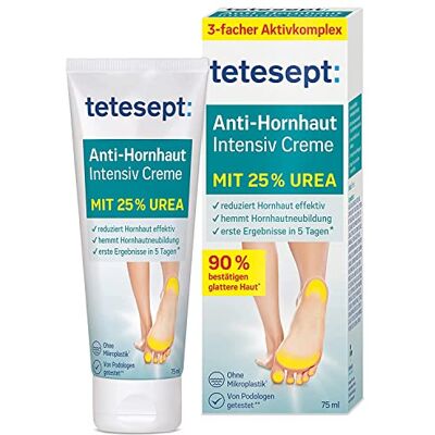 tetesept med foot care Anti-Hornhaut Urea Creme – 1 x 75 ml – Fußcreme mit Hydro-Lipid Komplex und 25% Urea – Fußsalbe zur effektiven, sichtbaren Reduktion von Hornhaut tetesept med foot care Anti-Hornhaut Urea Creme – 1 x 75 ml – Fußcreme mit Hydro-Lipid Komplex und 25% Urea – Fußsalbe zur effektiven, sichtbaren Reduktion von Hornhaut