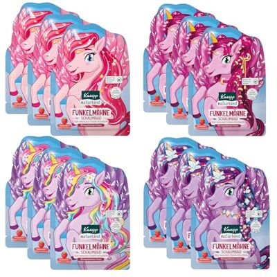 Kneipp naturkind Schaumbad Funkelmähne Einhorn Badezusatz für Kinder mit Himbeerduft und pflegendem Jojobaöl Multipack 12 x 40ml Kneipp naturkind Schaumbad Funkelmähne Einhorn Badezusatz für Kinder mit Himbeerduft und pflegendem Jojobaöl Multipack 12 x 40ml