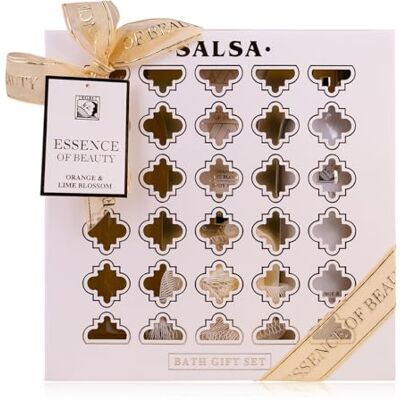 accentra SALSA ESSENCE OF BEAUTY Duschset Geschenkset für Frauen in Geschenkbox mit Duschgel, Bodylotion, Peeling und Schwamm, Badeset als luxuriöse Geschenkidee für Damen Duft: Orange & Lime Blossom accentra SALSA ESSENCE OF BEAUTY Duschset Geschenkset für Frauen in Geschenkbox mit Duschgel, Bodylotion, Peeling und Schwamm, Badeset als luxuriöse Geschenkidee für Damen Duft: Orange & Lime Blossom