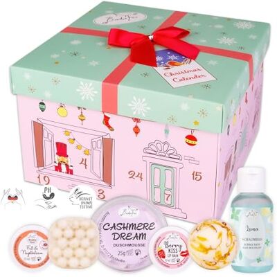 accentra BadeFee Beauty Adventskalender für Frauen "Nussknacker" 2025, 24 ausgewählte Kosmetikprodukte: Duschmousse, Deocreme, Handcreme uvm. – ohne Silikone, Weihnachtskalender handgemacht in Deutschland accentra BadeFee Beauty Adventskalender für Frauen "Nussknacker" 2025, 24 ausgewählte Kosmetikprodukte: Duschmousse, Deocreme, Handcreme uvm. – ohne Silikone, Weihnachtskalender handgemacht in Deutschland