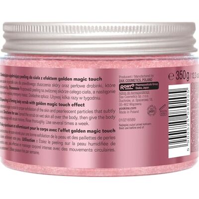 Yoskine Natural Glow Verjüngendes und straffendes Körperpeeling mit Golden Magic Touch Effekt für glatte, strahlende Haut und intensive Pflege. Yoskine Natural Glow Verjüngendes und straffendes Körperpeeling mit Golden Magic Touch Effekt für glatte, strahlende Haut und intensive Pflege.