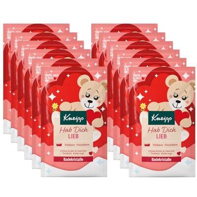 Kneipp Badekristalle Hab dich lieb Badezusatz mit hochwertigem Himbeerextrakt & pflegendem Preiselbeeröl Multipack 12 x 60g Kneipp Badekristalle Hab dich lieb Badezusatz mit hochwertigem Himbeerextrakt & pflegendem Preiselbeeröl Multipack 12 x 60g