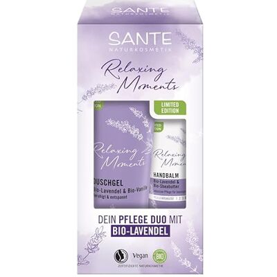 Sante Naturkosmetik Geschenkset Lavendel Limited Edition (X-Mas), entspannendes Pflege-Duo mit Bio-Lavendel & Vanille, ideal als Geschenk für Weihnachten, Duschgel 200ml & Handbalm 75ml Sante Naturkosmetik Geschenkset Lavendel Limited Edition (X-Mas), entspannendes Pflege-Duo mit Bio-Lavendel & Vanille, ideal als Geschenk für Weihnachten, Duschgel 200ml & Handbalm 75ml
